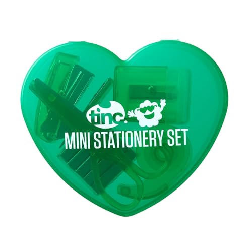Tinc - Ensemble de Papeterie, Accessoires Essentiels de Bureau, Design, Compact et Pratique, Idéal pour Bureau, Ecole ou Maison, Organisation Optimale, Vert