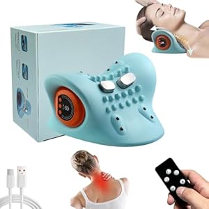 Neck Massager-4D Portable Shoulder Back Massager Pillow, Electric 26°Angle Neck and Shoulder Massager with Heat, Neck Massager for Pain Relief Deep Tissue-1PCS