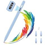 MoKo Penna Stylus per iPad 2018–2025, Pencil USB-C a Ricarica Rapida con Display LED Batteria e Sensibilità all’Inclinazione, per iPad A16/11/10/9/8/7/6, Air M3/M2, Pro, Mini, Blu