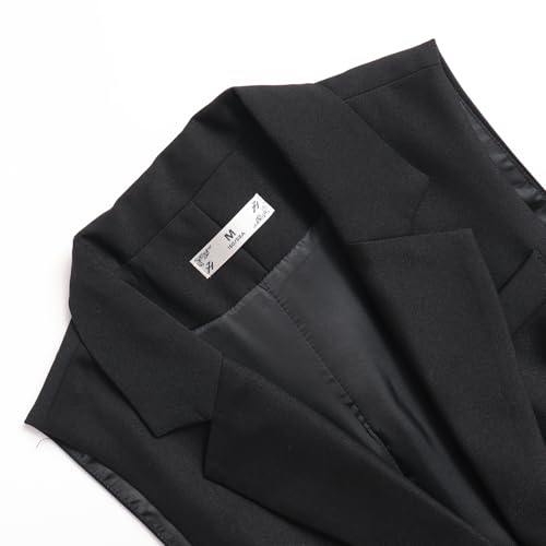 Women's Two Piece Sleeveless Suit Suit Work Formal Suit Vest Straight Pants Business Vest Suit3