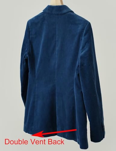 Womens Slim Fit Corduroy Stripes Blazer Jacket Single Breasted Long Sleeve Work Office Coat with Pockets2