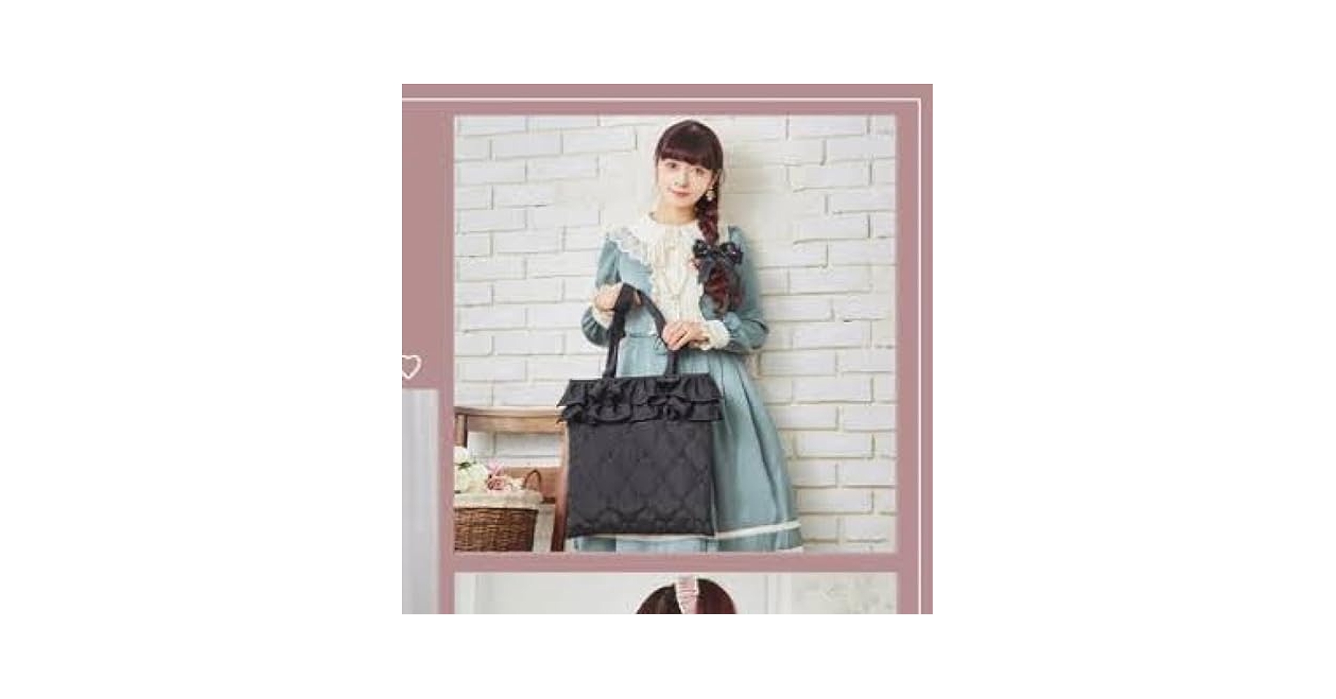 Amazon.co.jp: 青木美沙子しまむら コラボ フリルトートバッグ