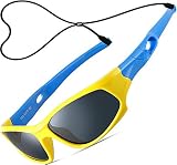  ATTCL Unisex-niños Deportes Gafas De Sol Polarizado Uv400 Protección Súper Ligero años 3-12 5025-yellow-blue