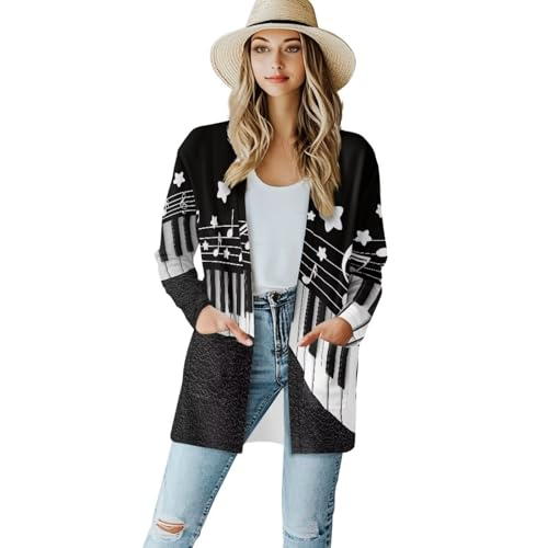 Image of Womens Open Fron Cardigan Sweaters Long Sleeve Tops Daily Coats