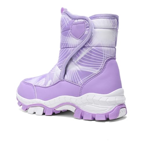Girls Outdoor Hiking Boots Boys Warm Comfortable Non Slip Mid Calf Winter Shoes Thick Warm Boots3