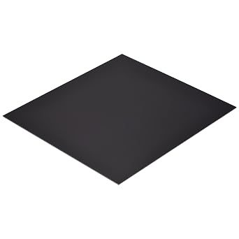 MECCANIXITY Black ABS Plastic Sheet 12x12x0.06inch for Building Model, DIY Crafts, Panel