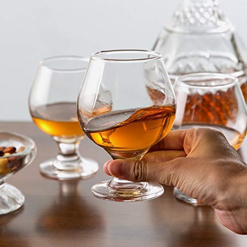 Kri N Sha Classic Brandy Glasses Brandy Glasses Wine Glasses, Ultra-Thin Small Stem Crystal Clear Drink Glass Ideal for White or Red Wine Glasses (Wine Glass, Clear, Set of 2) (2) 1