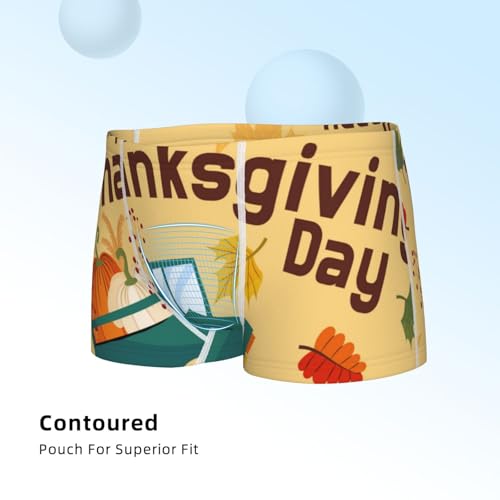 Boys' Cotton Boxer Brief Soft Underwear-Happy Thanksgiving Day4