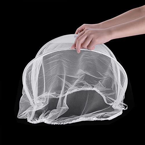 Universal Stroller Mosquito Net Pram Net Pushchair Insect Net Portable Dust-Proof Mosquito Net Stroller Protection Net Cover for Buggy Carrycot Jogger White - Image 3