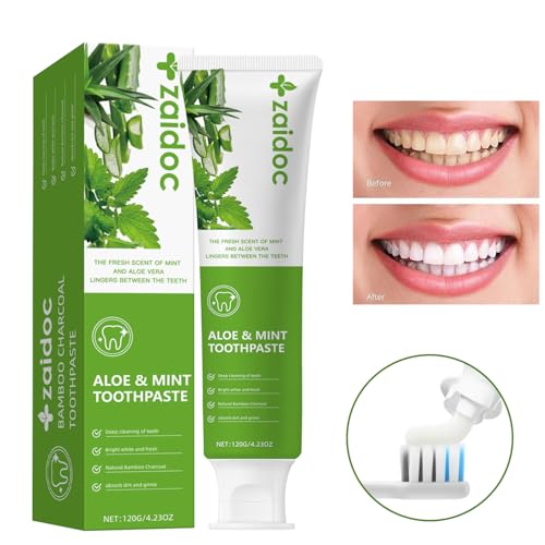 Image of ZAlDOC 3Packs Toothpaste, Daily Toothpastewith Activated Charcoal, Formulated with Botanical Extracts