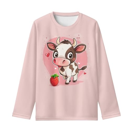 Image of Kids Long Sleeve Shirts for Girls 3-16 Year Old Cute Clothes for Teen Girls Casual Workout Tops