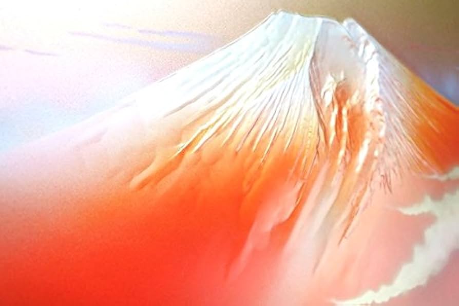 Amazon.co.jp: 黎明赤富士額 赤富士額 サイズ/62.3×82.8cm 赤