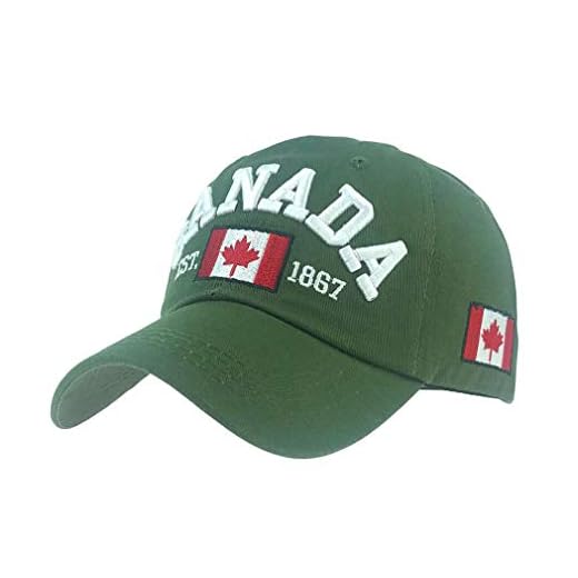 XibeiTrade Gorra de béisbol unisex de algodón con bandera de Canadá bordada de hoja de arce para hombres y mujeres, forro polar verde con licencia oficial de star wars silent one crew., Medium