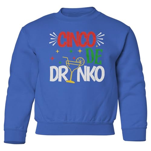 Cinco De Drinko - Fiesta Fun for Cinco De Mayo Youth Crewneck Sweatshirt