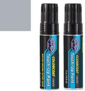 Half-Ounce Jar for Nissan 310 Automotive Touch-up Paint - Platinum Metallic Clearcoat 6 - All-Inclusive Package