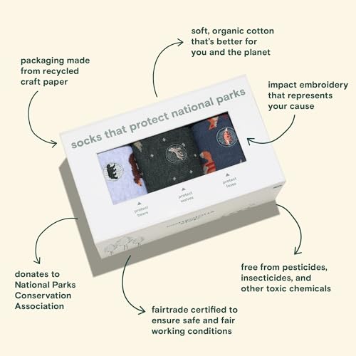 Conscious Step Men's Fair Trade Organic Cotton Crew Socks| 3 Pack | Every Pair Helps Support our Humanitarian Partners3