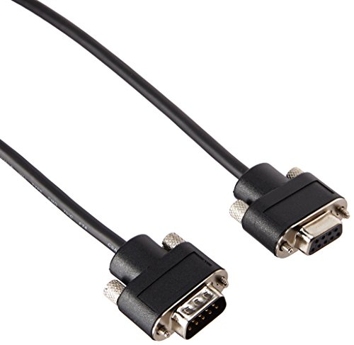 C2G Serial RS232 DB9 Cable with Low Profile Connectors F/F, In-Wall CMG-Rated, Black (3 Feet, 0.91 Meters) - 52158,10'