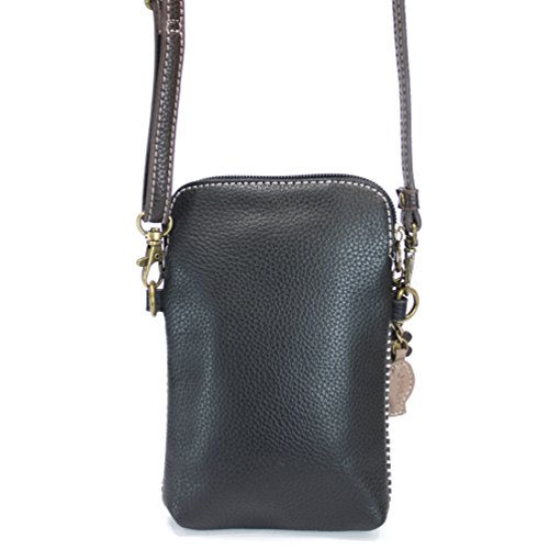 Image of CHALA Cat Collection Cell Phone Crossbody Purse-Women PU Leather /Canvas Multicolor Handbag with Adjustable Strap