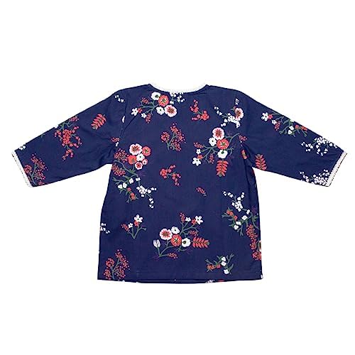 Image of Girl's Cotton Angrakha-Style Nightsuit /Short Sleeve's Top and Bottoms Nightwear /Dress for Girl's /Top& Bottom Sleep Suit Combo Set