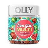 Olly Teen Girl Multi Gummy, Healthy Skin and Immune Support, 15 Essential Vitamins, Biotin, Zinc, Calcium, Chewable Multivitamin, Berry Melon, 35 Day Supply, 70 Count