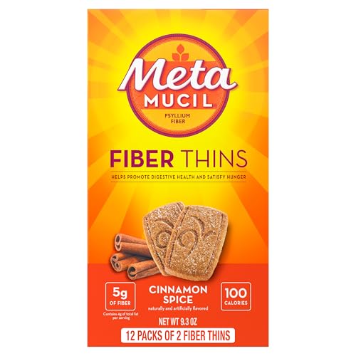 Metamucil Fiber Thins, Cinnamon Spice Plant Based Psyllium Husk, 5g Fiber per serving, Supports Digestive Health with Psyllium Husk, for Adults and Kids Age 4+, 24 Count - image 1