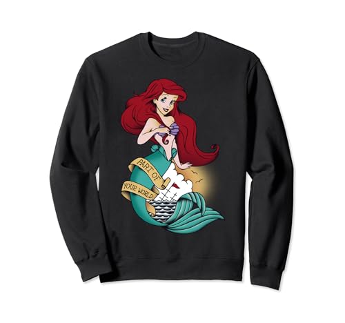 Sweatshirt Disney La Petite Sirène style tatouage citation film pour femme