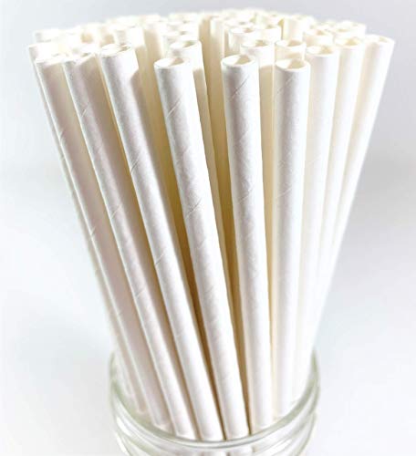250 pitillos de papel blanco envueltos individuales 7.75" miniatura 4