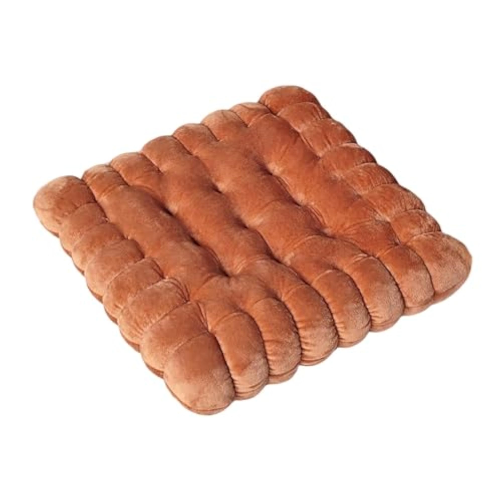 Cute Biscuit Shaped Floor Pillow Cushion in Brown