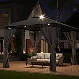 Devoko Garden Pavillon 3x3 Wasserdicht Stabil Winterfest Deluxe Gazebo...
