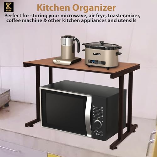 Image of KYZEN Deluxe Microwave Oven OTG Stand for Kitchen Counter, Toaster Organizer, Extra Storage for Home & Kitchen Appliances 1I Deluxe