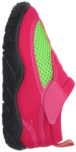 Capelli New York Toddler Girls Aqua Shoes with Striped Ribbon Green Combo2