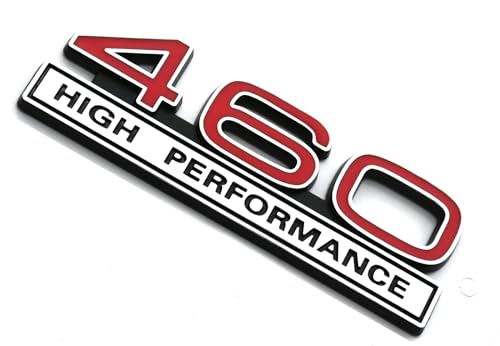 Image of 2pcs 460 7.5 Liter High Performance Engine Emblems Badge 3D Decals Stickers Cars Trucks (Chrome Red)