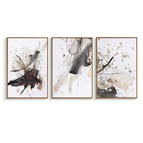 NWT Framed Canvas Wall Art for Living Room, Bedroom Abstract Ink Painting Canvas