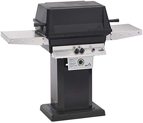 PGS T-Series T40 Commercial Cast Aluminum Natural Gas Grill with Timer On Black Patio Base