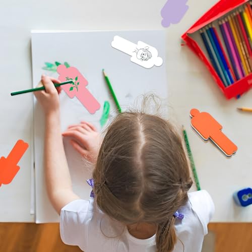 Moderationskarten Set，Suuwwn 150 Stück Mensch Präsentationskarten 10 Farben Karteikarten Moderationskarten Mensch Lernkarten Blanko für Büro Schule Präsentation Vortrag(12 X 8cm)