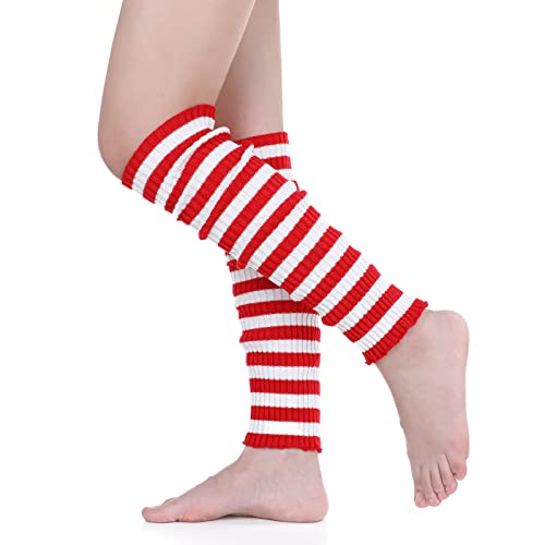 American Trends Leg Warmers For Women 80 Styles Clothing For Women Party Outfits 80S Accessories Workout Clothes For Socks Women 1 Red White Stripe #TOP1