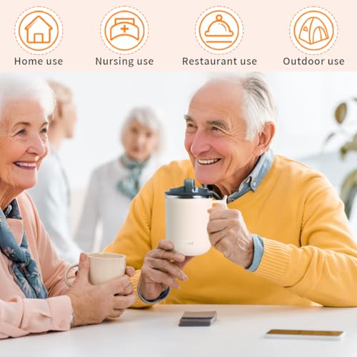 Image of Dysphagia Regulating Drinking Cup for Swallowing Difficulty Adults with 5cc 10cc 15cc Sip Options, Limited Slow Flow Cup for Choke Prevention (White)