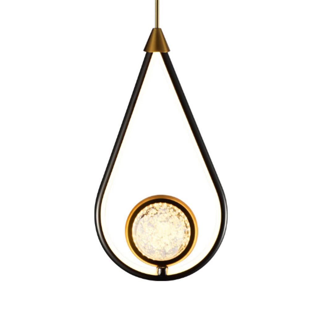Lampes suspendues en cristal et lustre LED pour escalier et salon