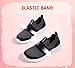 LUCKY STEP Little Kids Sneakers Breathable Mesh Walking Shoes Slip On Lightweight Athletic Trainers for Boys Girls(13 M US Grey/Black)