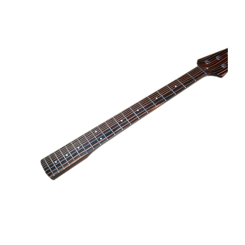 Manche de guitare basse électrique 4 cordes en bois de zébré à 20 frettes