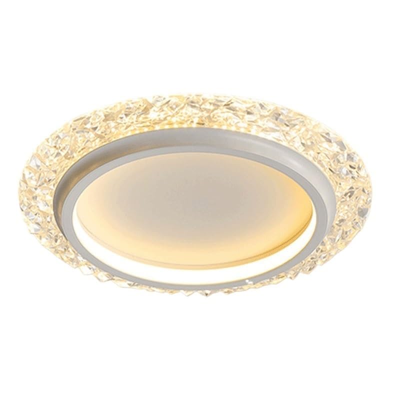 Luminaire encastré à intensité variable avec abat-jour rond en acrylique 15,7"