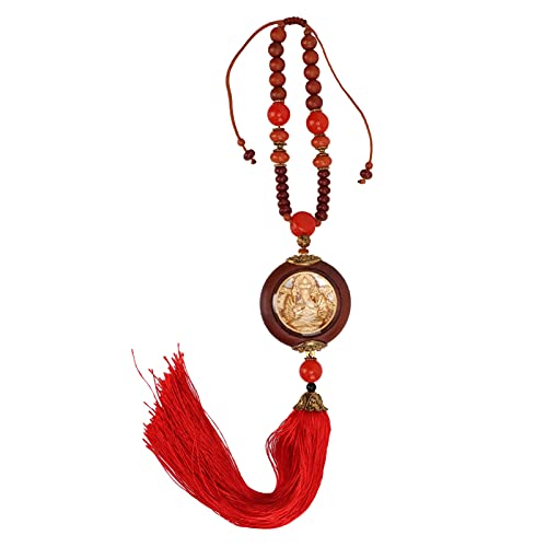 Pendentif Bouddha Chinois, Décoration de Rétroviseur en Acajou pour Voiture et Maison, Statue Porte-Bonheur pour Richesse et Succès, pour Amis
