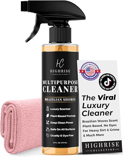 Highrise Brazilian Waves Multipurpose Cleaner Highly Scented Plant-Based Biodegradable USA Made All Purpose Spray - Inspired By R&W Mississippi Candle Company Blyss Mop Soap Brazilian Waves