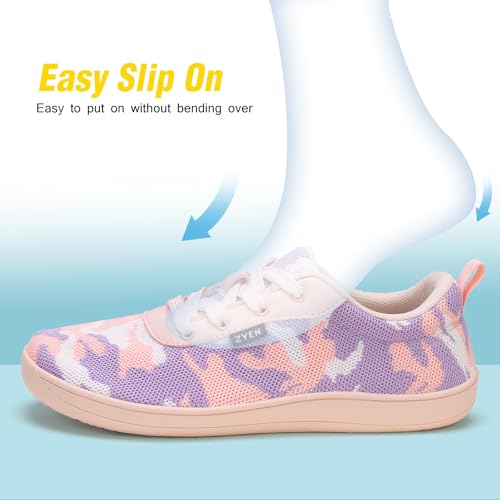 ZYEN Wide Toe Box Barefoot Shoes for Women | Wide Width Breathable Camouflage Shoes | Zero Drop Sole Fashion Non Slip Gym Sneaker Lightweight Minimalist Walking Sneaker3