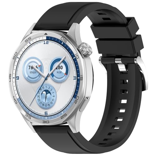 Correa de silicona compatible con Huawei Watch GT 6 46mm negra miniatura 2