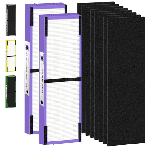 Image of FLT4850PT HEPA Filter B Pet Replacement Compatible with G-GuardianAir Purifier AC4825 AC4825E AC4850PT AC4300 AC4800 AC4900 AC4850,2 H13 True HEPA Filters & 8 Activated Carbon Pre-Filters,#FLT4825