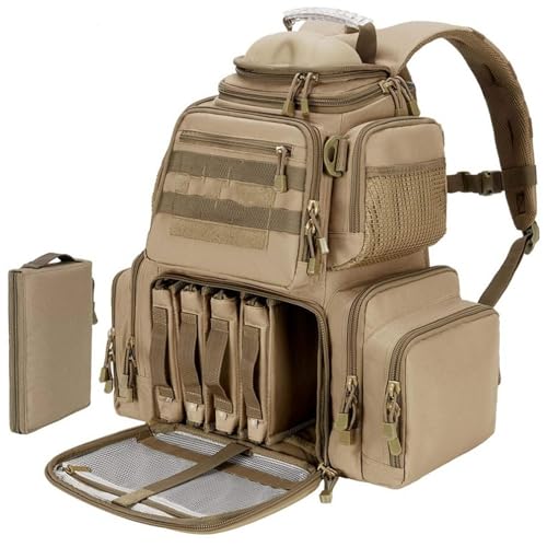 Sac à dos tactique tir et chasse avec étui pistolet compartimenté
