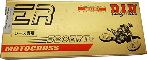 DID Kette 520 ERT2 doppelt verstärkt gold 104 Glieder offen Clipschloss