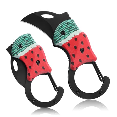 Image of Small Pocket Knife for Women Men,Cute Folding Knife Box Cutter,Mini EDC Knives for Everyday Carry,Folding Utility Knife with Unique Watermelon Design,Ideal Gifts for Men and Women