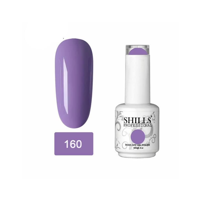 Image of SHILLS PROFESSIONAL Uv /Led Soak Off Glossy Finish Nail Polish Nail Art Nail Polish Color Shade 160, 15 Ml